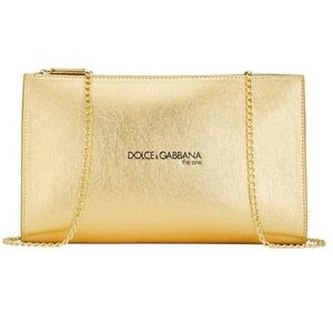 Dolce & Gabbana The One Golden Pouch On Chain New Authentic